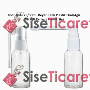 Ağız Spreyli Plastik Şişe 25/30ml Kod: 404 