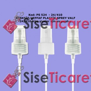 24/410 RENKSİZ PLASTİK SPREY VALF Kod: PS-524 